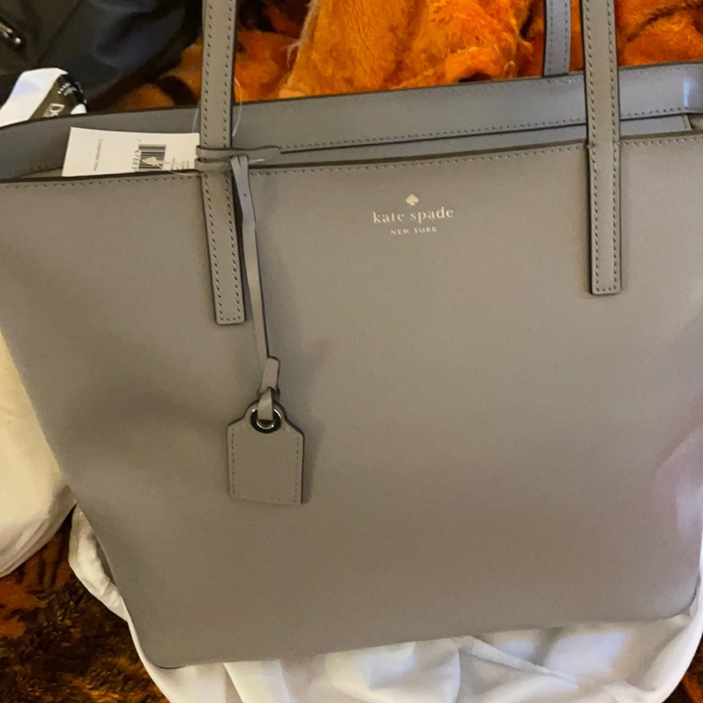 Gray Kate Spade tote